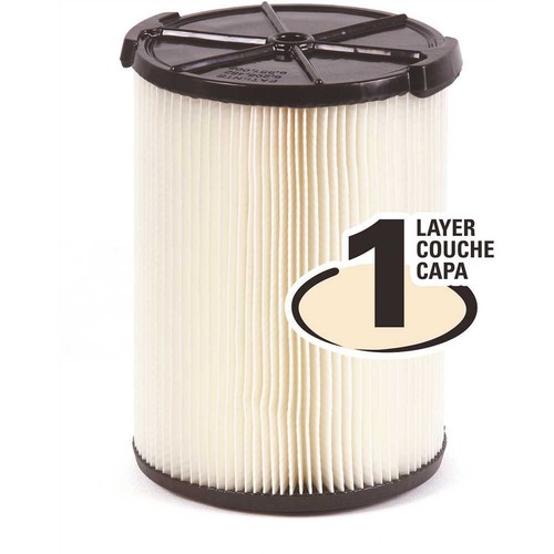 1-Layer Standard Pleated Paper Filter for Most 5 Gal. and Larger RIDGID Wet/Dry - Picture 4 of 7