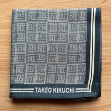 HANDKERCHIEF VINTAGE JAPAN GEOMETRIC PLAIN MEN'S POCKET SQUARE COTTON 18" D204