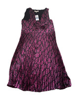 MICHAEL KORS V NECK SLEEVELESS PINK SNAKE PRINT DRESS - XL