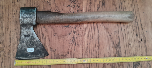 Ancienne Hache Forgée Signée BÔNE N°26 – Outil Du 19e Siècle, France