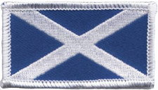 Scotland Saltire Small Rectangular Embroidered Patch