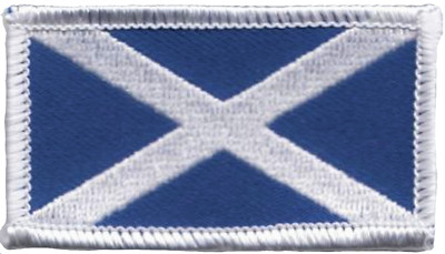 Schottland Saltire kleiner rechteckiger bestickter Aufnäher