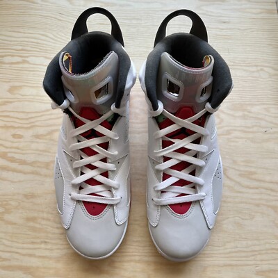 Nike Air Jordan 6 Retro 'Hare' Men's Size 10.5 white/red CT8529
