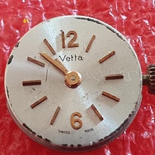 Top Movement Dial 15mm Cal. ETA 2162 162 balance sheet OK vintage for parts old