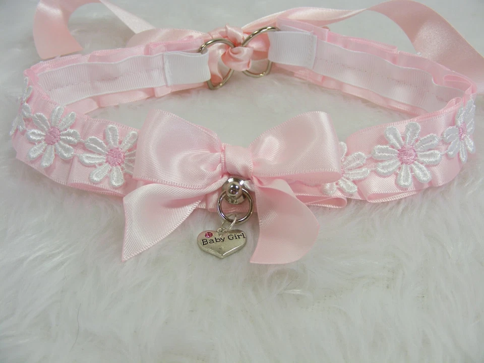 Gargantilla SISSY ADULTO BEBÉ GATITO rosa juego COLLAR LOLITA DISFRAZ COSPLAY DDLG Foto 4 de 4