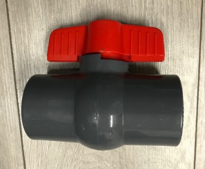 2 Stück Kompakt PVC 1,1/2'' Gewinde Kugelhahn 