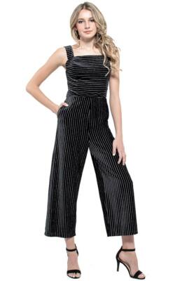 Girls size 8 12 14 Miss Behave Black Velvet Sparkle Jumpsuit Fancy Party NWT