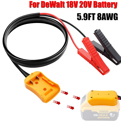 8AWG Jumper Starthilfe Auto Kabel für Dewalt 18V 20V Leistung Akku+Kabel Klemme