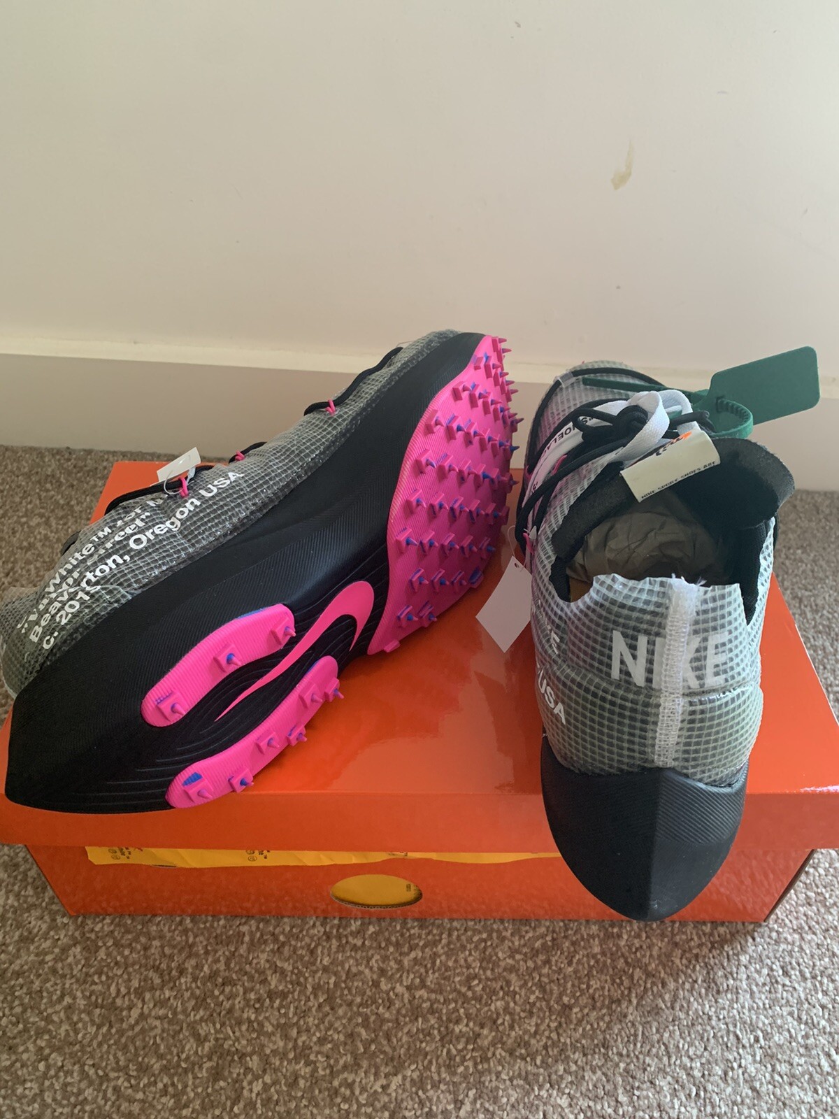 OFF WHITE X NIKE Nike x Off White Vapor Street UK 13 NUOVE CON ETICHETTE molto rare vendute £280