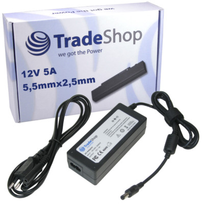 Trade-Shop 12V 5A 60W Ladegerät Netzteil für AG Neovo S-17 S-18 S-19 X-174 X-215