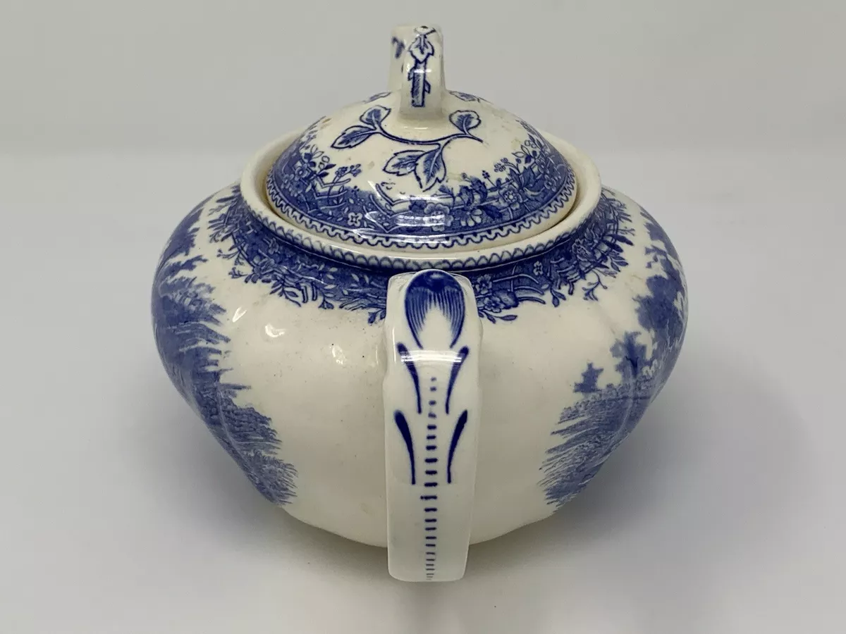Villeroy & Boch Burgenland Blue Teapot and Lid, Made in Germany