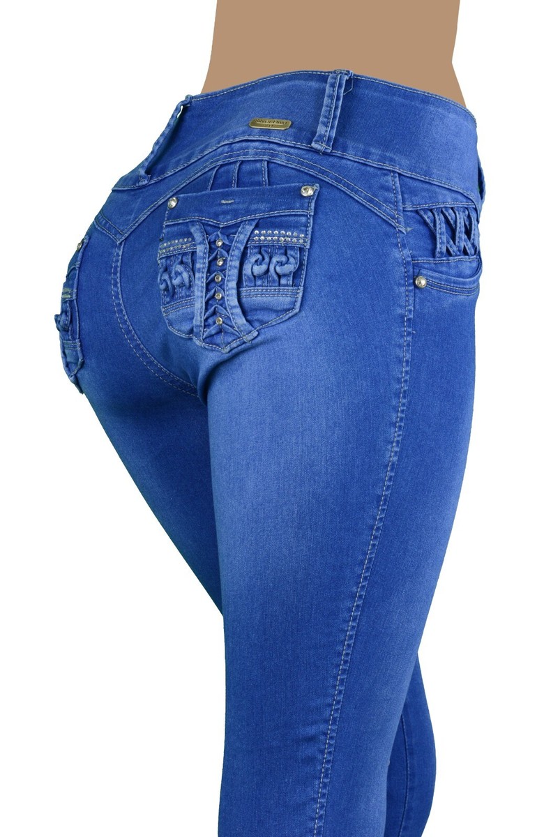 High Waist Stretch Push-Up Colombian Style Levanta Cola Skinny Jeans DJ 5226