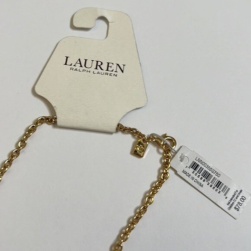 NWT! Ralph Lauren Gold Tone Necklace - Picture 4 of 7