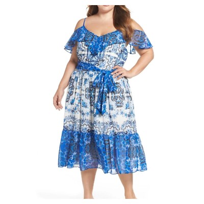 eliza j sheer ruffle shoulder dress Sheer Ruffle Shoulder Cocktail Dress (Women)