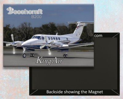 Beechcraft B200 King Air Aircraft Handmade 3.25'' x 2.25'' Fridge Magnet (GM1000)