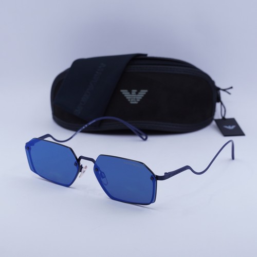 Emporio Armani EA2136 301855 Matte Blue/Blue Mirror 58-14-150 Sunglasses New ... - 第 1/7 張圖片
