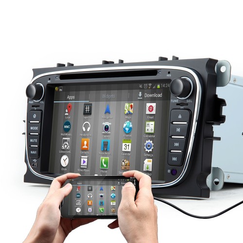 Quad Core Android 4.4 7" Car DVD Player GPS Navigation l Ford Focus Mondeo S-max - Picture 2 of 11