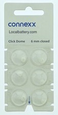 Siemens Click Dome 6mm Closed For RIC Hearing Aids - 6 Domes Each