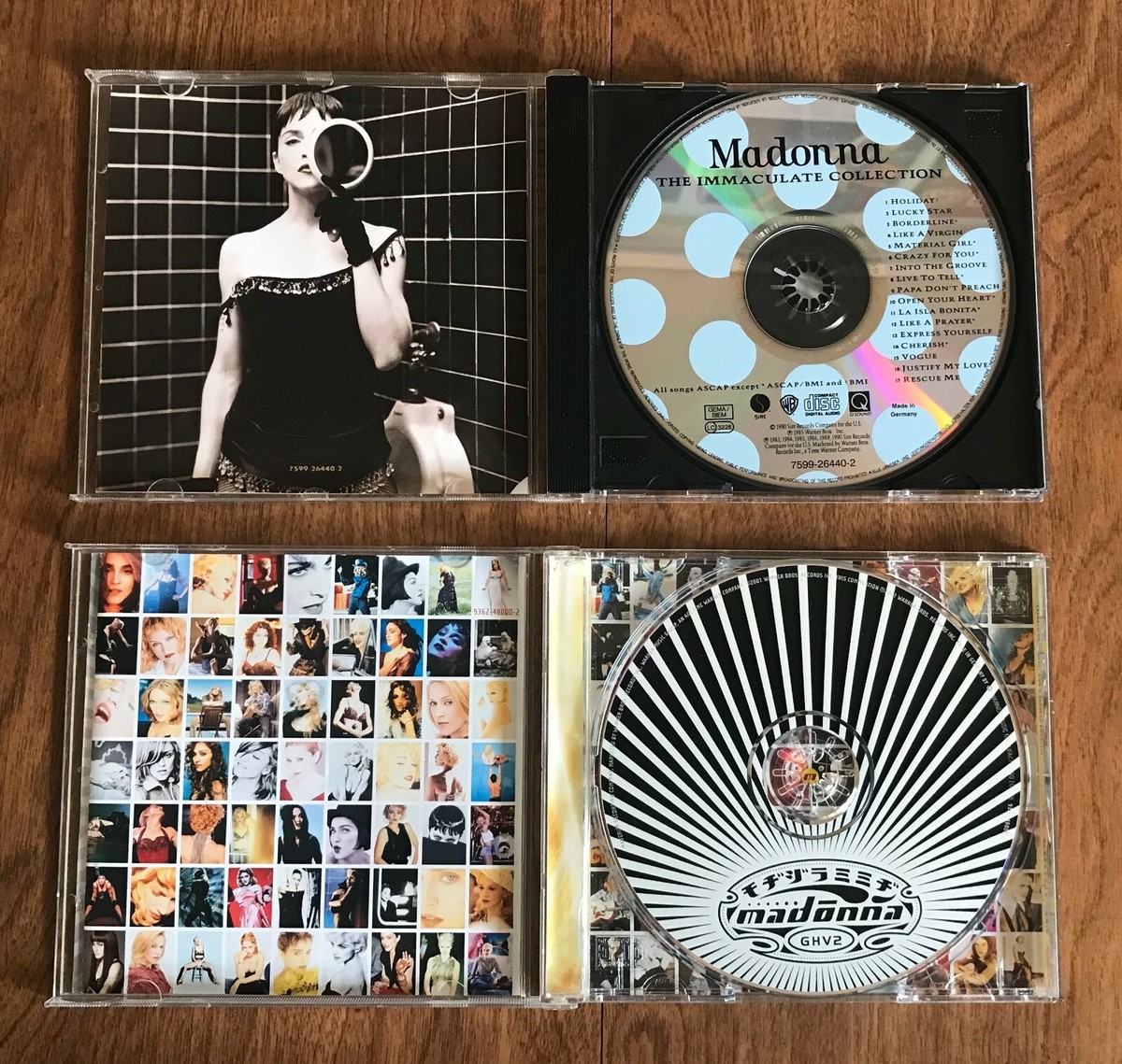 MADONNA CDs (X2). THE IMMACULATE COLLECTION & GREATEST HITS VOL 2