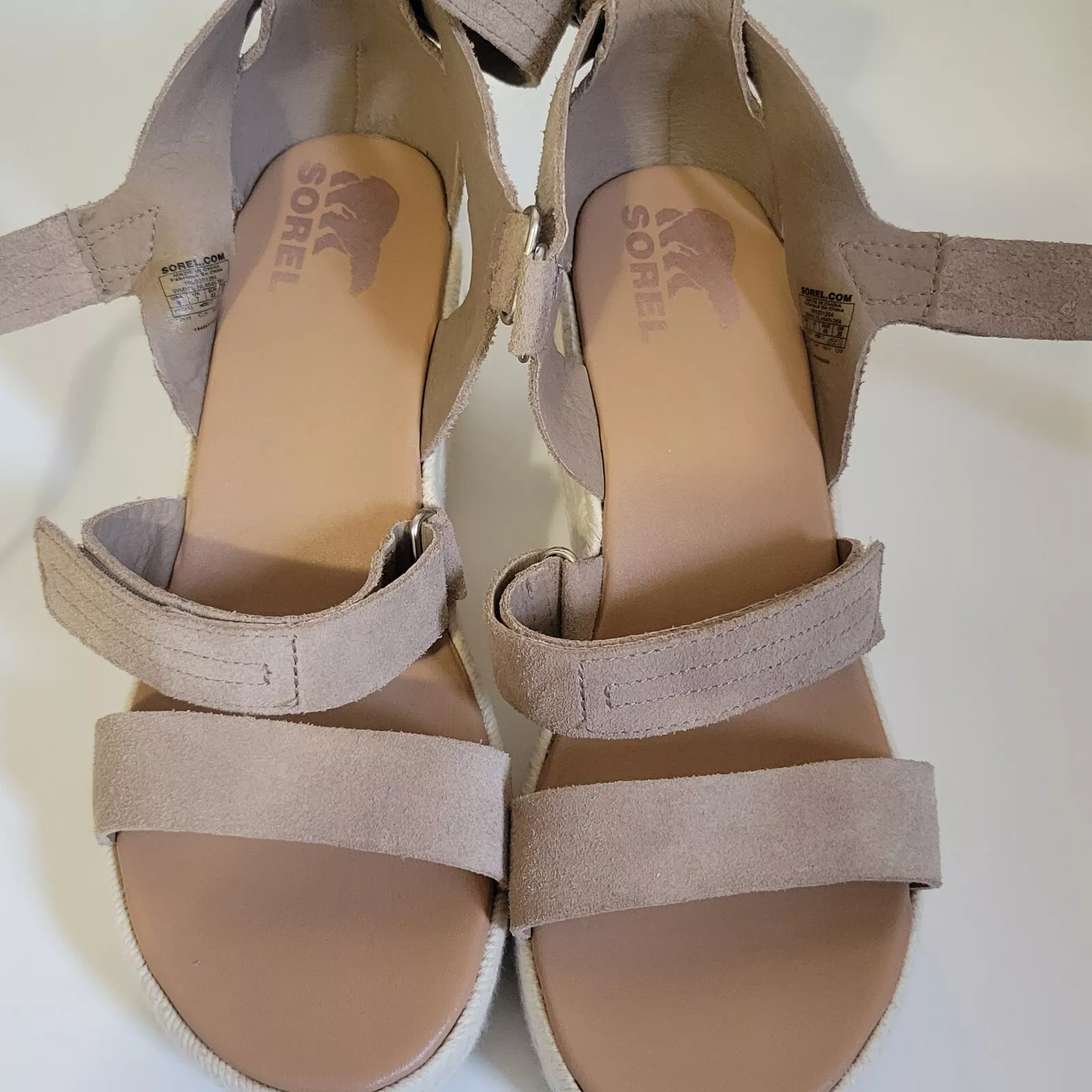 sorel multi-strap wedge shoes