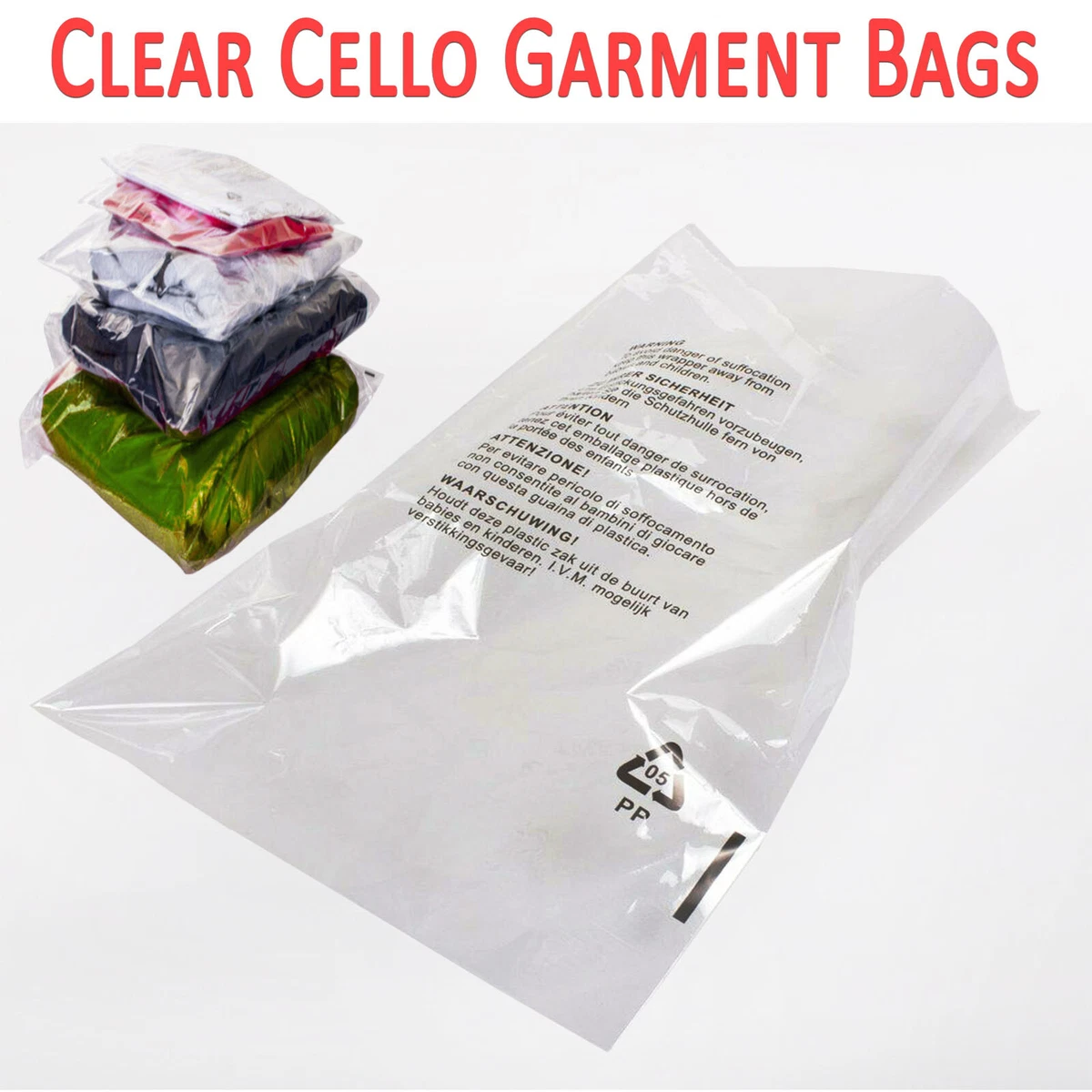 Clear plastic garment bags with zipper sales