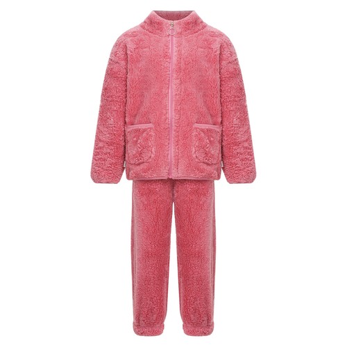 Unisex Kids Outfits Winter Set Long Sleeve Sleepwear Zipper Stand Collar Casual - Picture 24 of 53