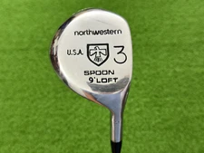 Northwestern Golf Tour Model Spoon (3) Fairway Wood 9* Right Steel Power Kick XS