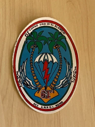 61 CORSO HEROI EL ALAMEIN 1942 1982 ANPDI ROME STICKER DECAL