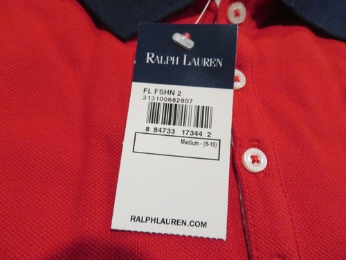 Ralph Lauren R.L. Red Knit Polo Shirt Youth M8-10 NWT - Picture 3 of 8