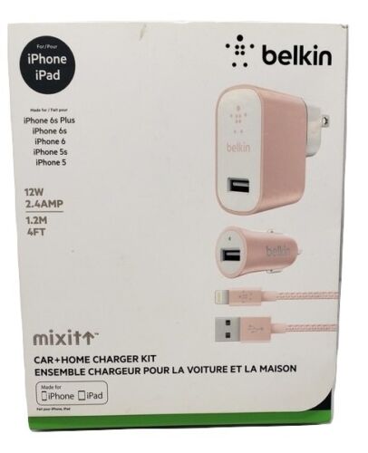 Belkin Mixit 2 4 Amp 12w 车载用 家用充电器套件4ft 闪电数据线iphone 苹果 Ebay