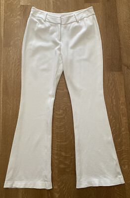 princess polly baby blue dress Reiss Cotton Wide Leg Suit Trousers in White main image 1
