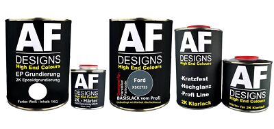 FÜR Ford XSC2755 Nantucket Grey Met 3.7L Autolack SET 2K EP Grundierung Klarlack