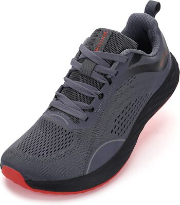 WHITIN Men's Zero Drop Running Shoes + Wide Toe Box 11 Wide, Grey 