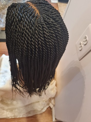 Short Braided Wig For Black Women Cornrow Braids Lace Front Synthetic Fiber - Picture 6 of 12