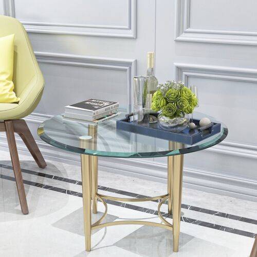 28" Round Tempered Glass Table Top, 2/5" Thick, Beveled Polished Edge