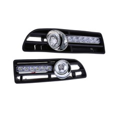 Lámpara de luz antiniebla rejilla automática PARA VW JETTA BORA MK4 99-04 LED DRL (blanco) PA