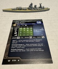Axis and Allies War at Sea Base set HMS Rodney Miniature