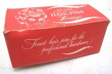 Vintage 3110 Flamingo 1 3/4" Brown Ball Tipped Hair Pins Invisible