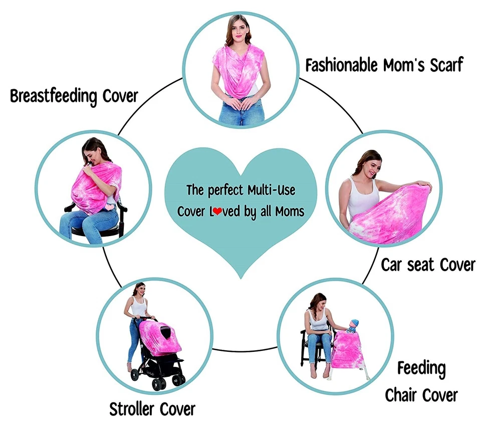 360° Premium кормления чехол для грудного вскармливания - кормления фартук для мамы, розовый облако - Изображение 2 из 4