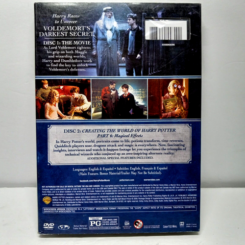Harry Potter And The Half-Blood Prince (DVD) 2-Disc Special Edition (New Sealed) - Picture 2 of 2