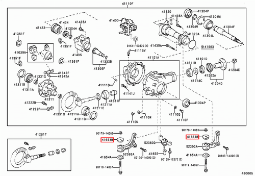 Genuine Toyota Hilux Surf VZN185 RZN185 Front Diff Mount Upper Bush Rubber x2 - Picture 7 of 9
