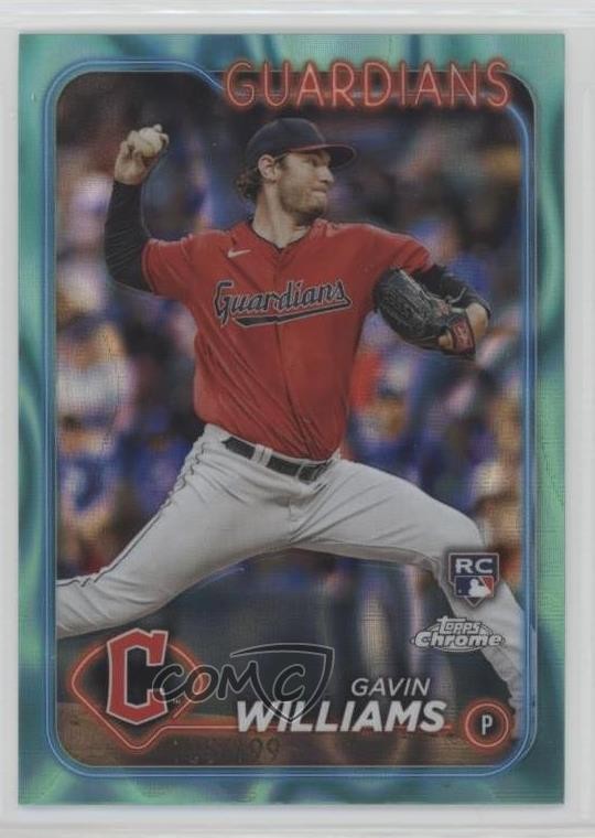 2024 Topps Chrome Aqua Lava Refractor /199 Gavin Williams #15 Rookie RC
