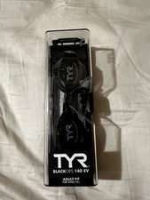 TYR Swim Goggles Blackops 140 EV Adult Fit Smoke Black LGBKOP Brand New 