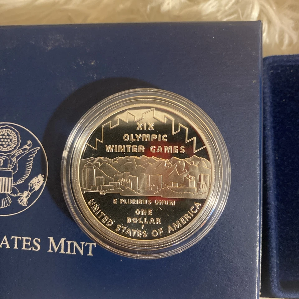2002 U.S. Mint Salt Lake Olympic Games PROOF Silver Dollar OGP w/ COA 90% Silver - Image 3 of 4