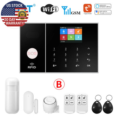 Smart Life Alarm System for Home WIFI GSM Security Alarm Host with Door and Moti