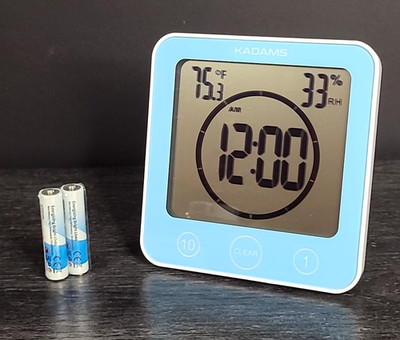 Kadams Home Waterproof Shower Digital Clock Timer Thermometer ~ Morning Blue  