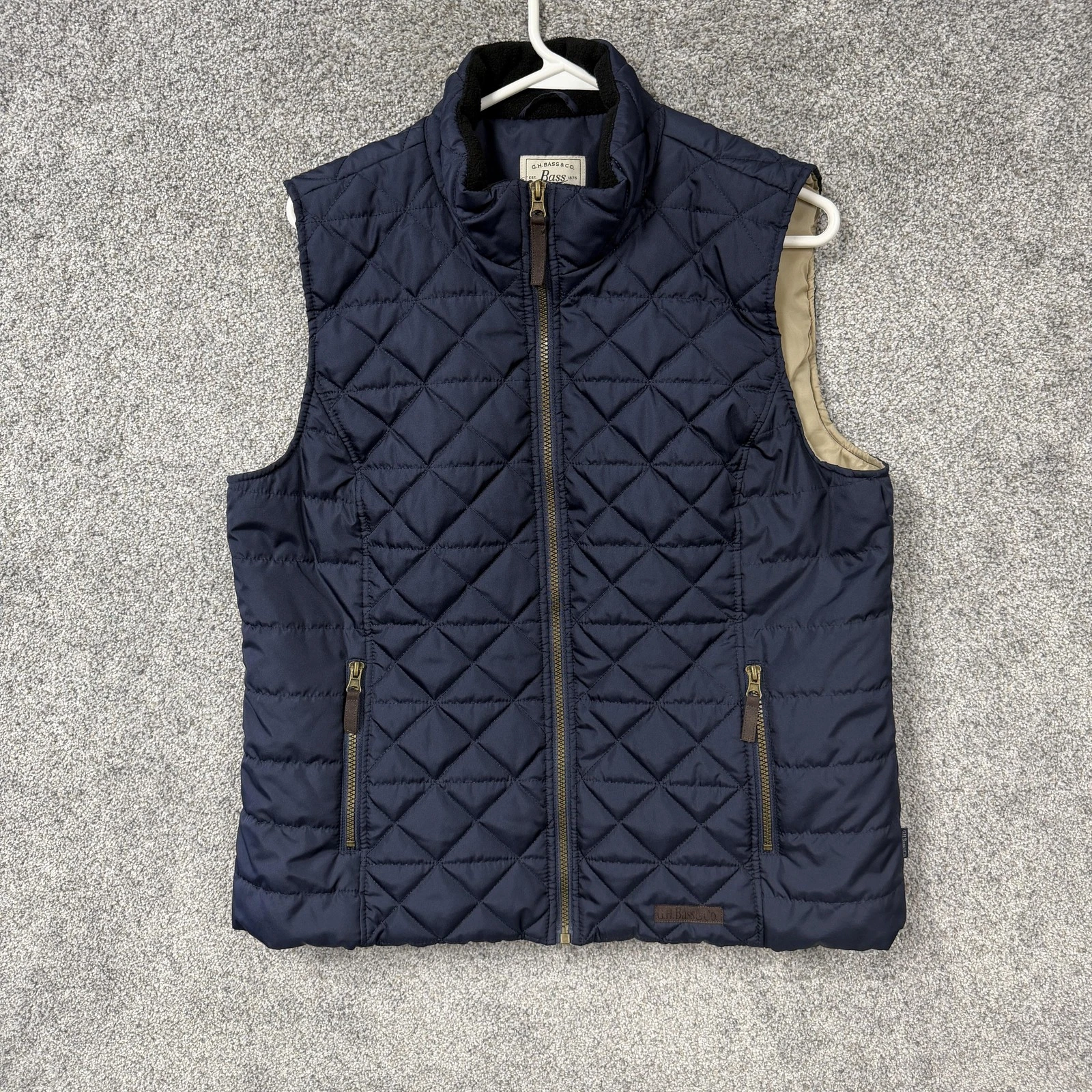 GH Bass & Co Vest XL Quilted Coastal Full Zip Nautical Outdoor Chic Gorpcore