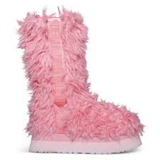 UGG FLUFF MOMMA SUGAR PINK JASMINE FAUX FUR PLATFORM WOMEN'S BOOTS SIZE US 7 NEW