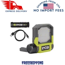 RYOBI USB Lithium Cordless Pivoting LED 3-Mode Flip Light Kit with 2.0 Ah Batter