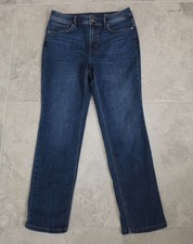 J. JILL DENIM high-rise straight leg stretch jeans RN 97641 8P 28  inseam